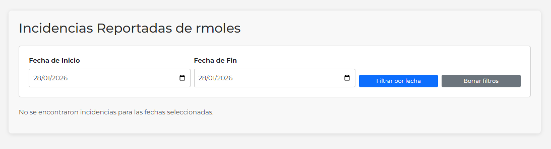 Listado de mis incidencias